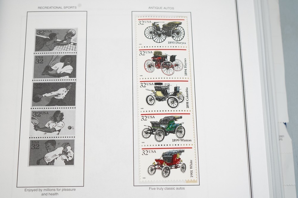 US 1990s-2000s COLLECTION OF 450+ STAMPS MINT & UESD STORED IN HARRIS ALBUM