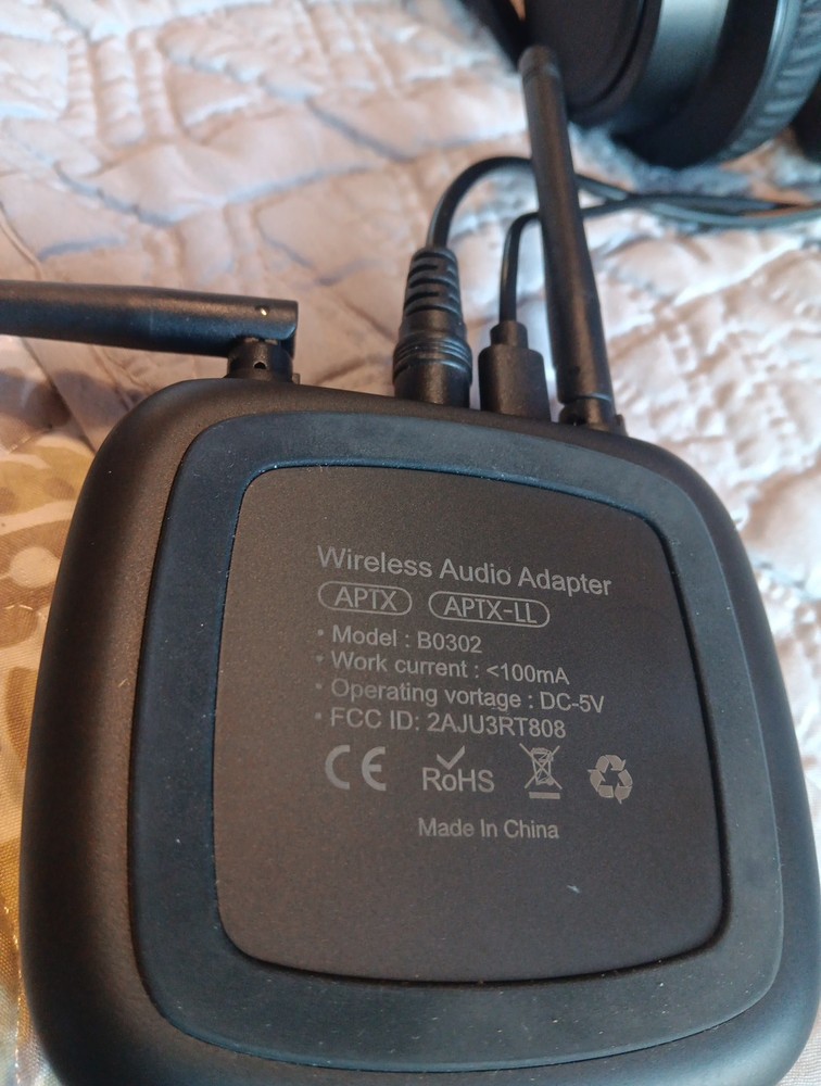 1Mii B0302 Wireless Audio Adapter Black Transmitter,MPOW Headphones 100maDC5V