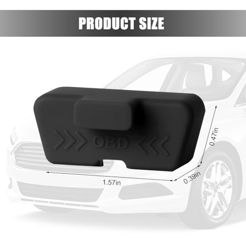 Car OBD Port Lid, 2PCS Waterproof Silicone OBD Interface Protective Black