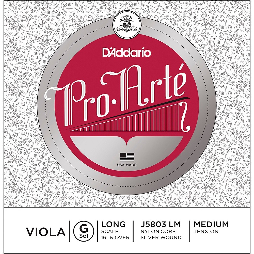 D'Addario Pro-Art Series Viola G String 16+ Long Scale