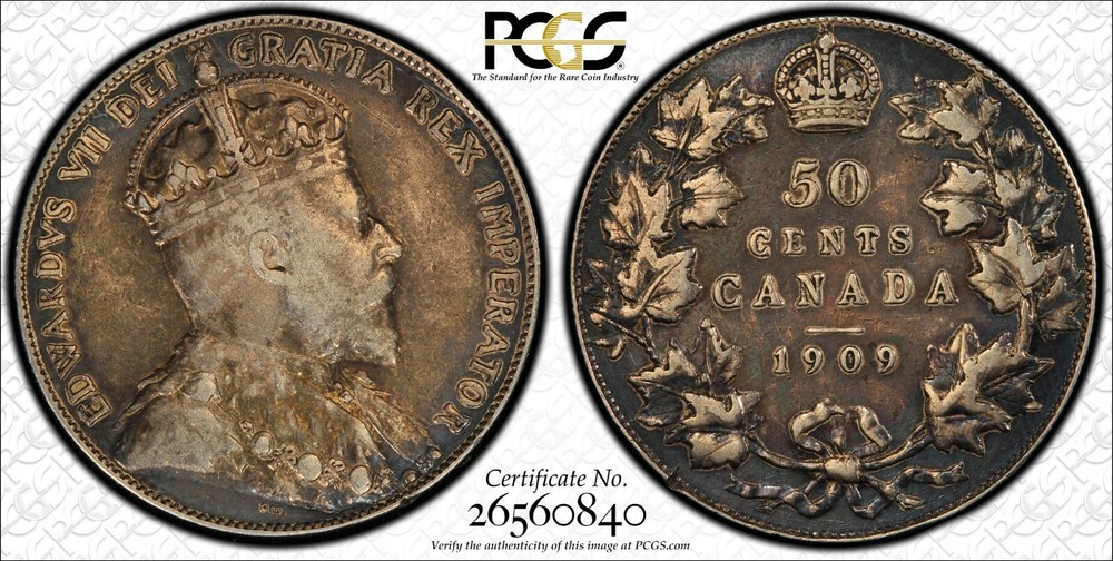 1909 Canada 50 cents PCGS VF35