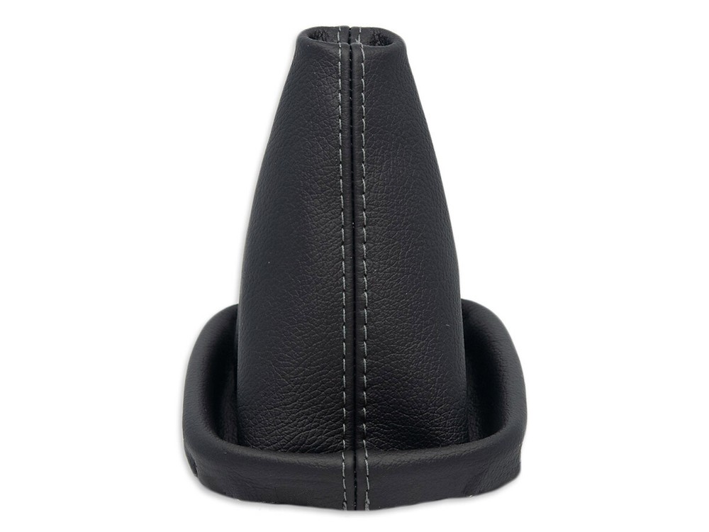 FOR AUDI A6 C5 1997-2001 GEAR SHIFT BOOT GAITER LEATHER STITCHING GRAY + FRAME