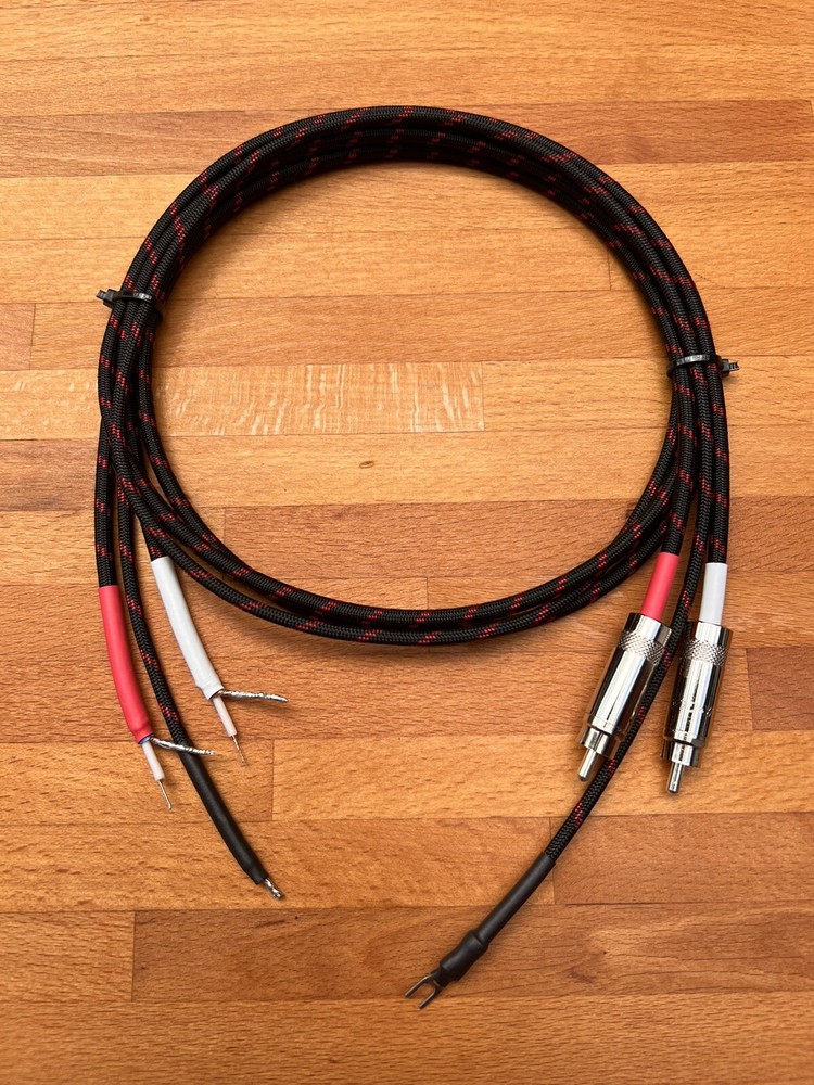 4 Ft Audiophile Turntable Replacement Phono RCA Cables Low Capacitance Solder on