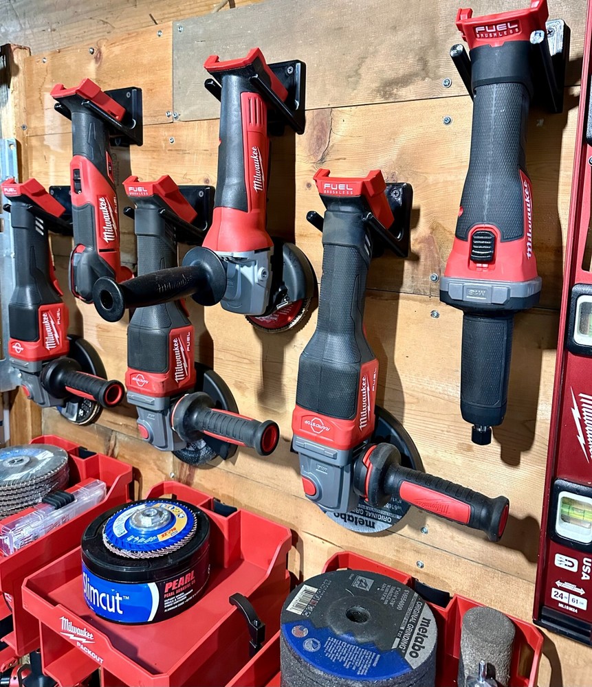 Milwaukee Grinder, End Grinder, Multitool Wall Mount 3D Printed red OR black