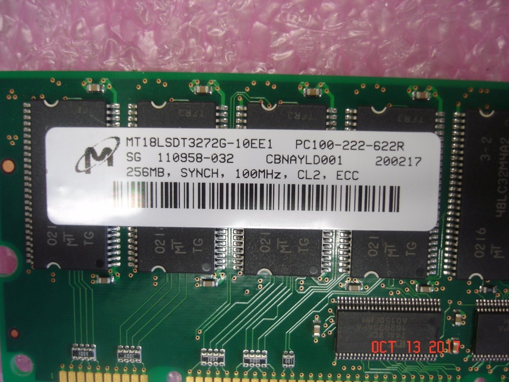 3X-MS810-EA 1GB (4 x 256MB) MEMORY KIT 4 ALPHASERVER DS20L PC100 SYNCH CL2 ECC