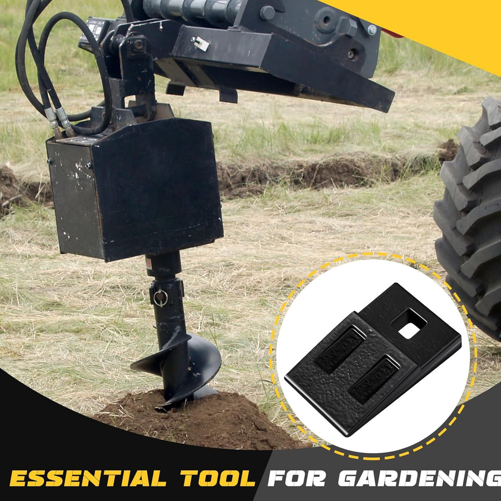 8 Pack 3 Point Auger Cutting Edge with Screw Square Hole Replacement Auger Teeth
