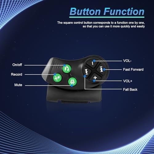 Universal Wireless Bluetooth Steering Wheel Controller for Car Stereo, Hands