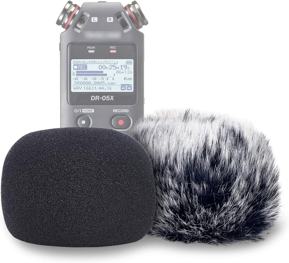 DR05X Windscreen Muff and Foam Compatible with Tascam DR-05X DR-05 Mic Recorders