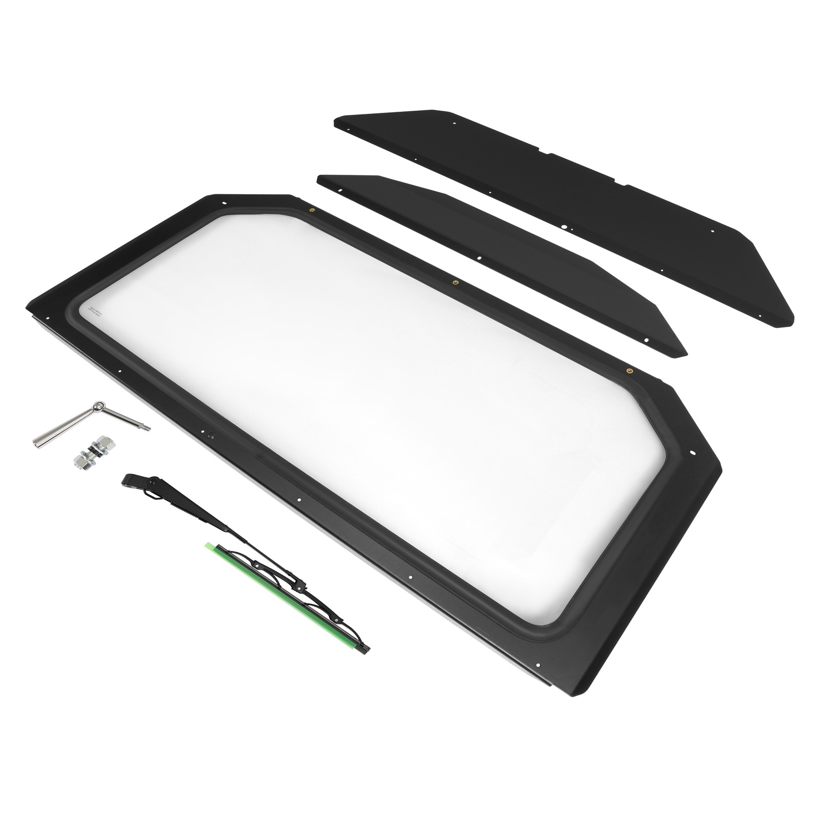 Glass Front Windshield w/ Wiper for Can-Am Maverick X3 DS Turbo 2017+ 18 19 ATV