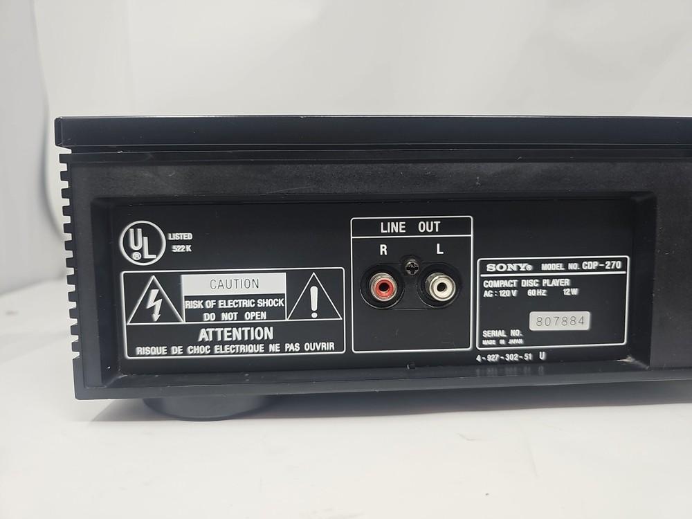 Sony CDP-270 Compact Disc Player