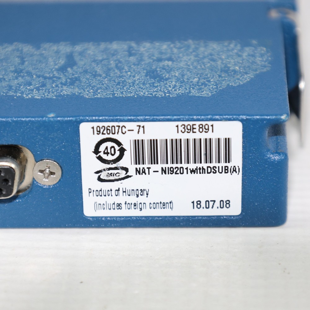 National Instruments First Robotics NI 9201 W DSUB CDAQ Module Not Working