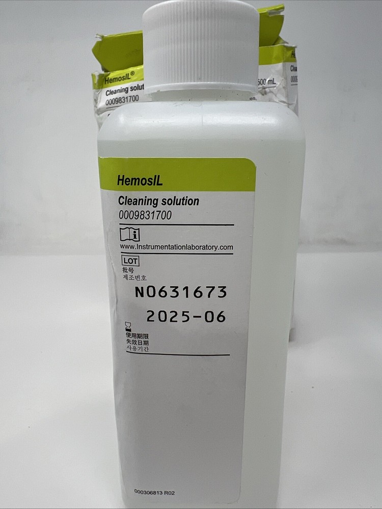 Hemosil Cleaning Solution 0009831700 500mL Cleaning Solution EXP 2025-06
