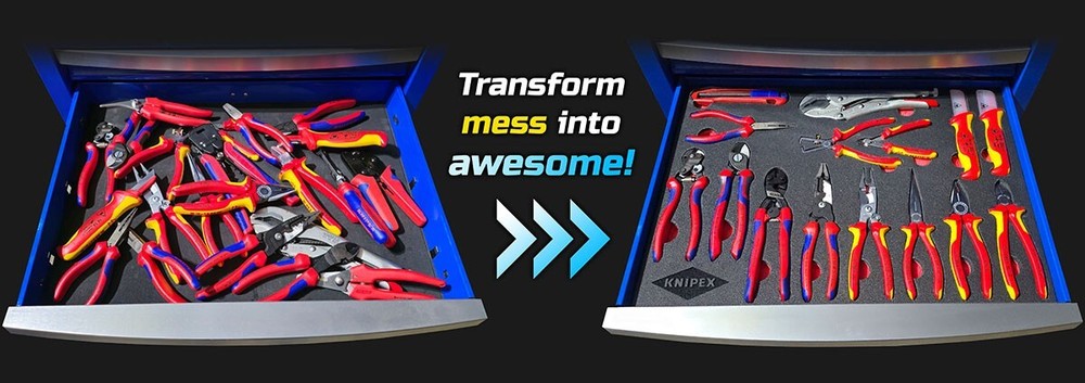 Metabo shadow foam tool tray insert storage organizer toolbox tool kit set