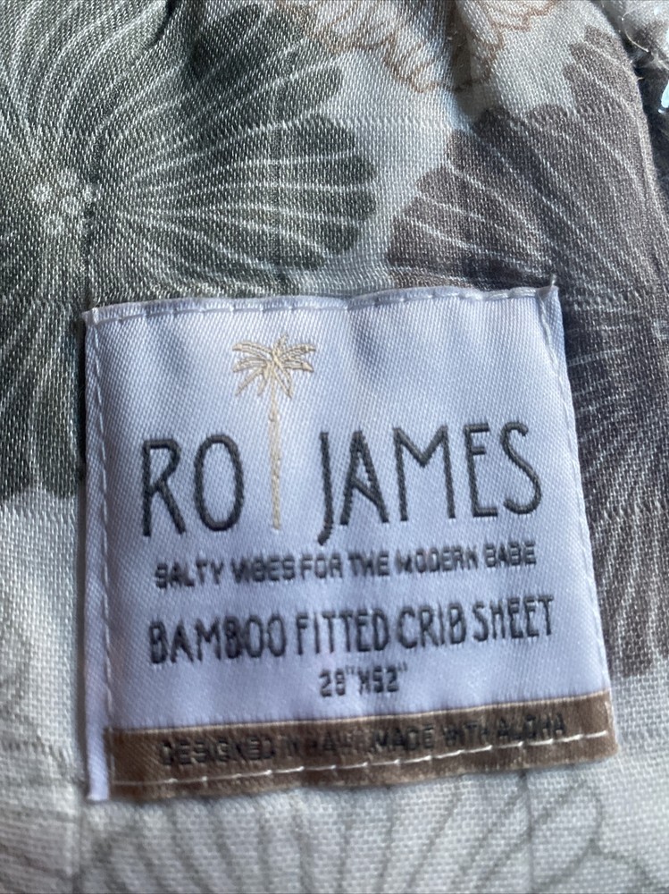 Ro James bamboo crib sheet 28x 52 inches