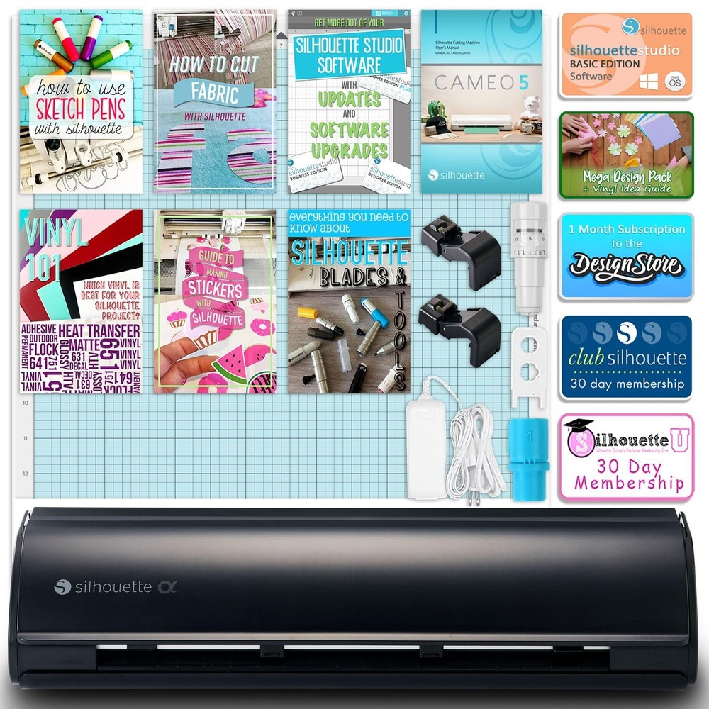 Silhouette Black Cameo 5α Alpha with Electrostatic Grip Mat Attachment