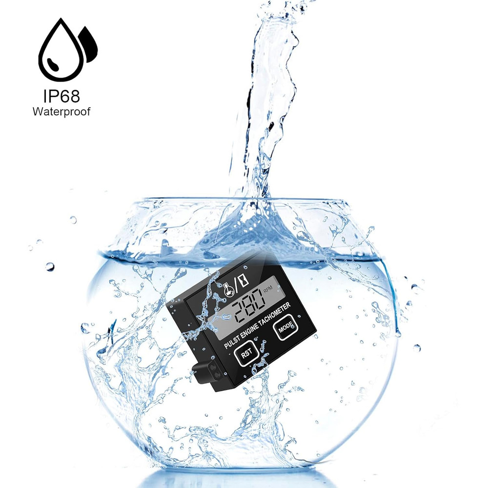 Digital Tachometer Small Engine Chainsaw Tacho Meter Tach Gauge 2 Stroke 4 Strok