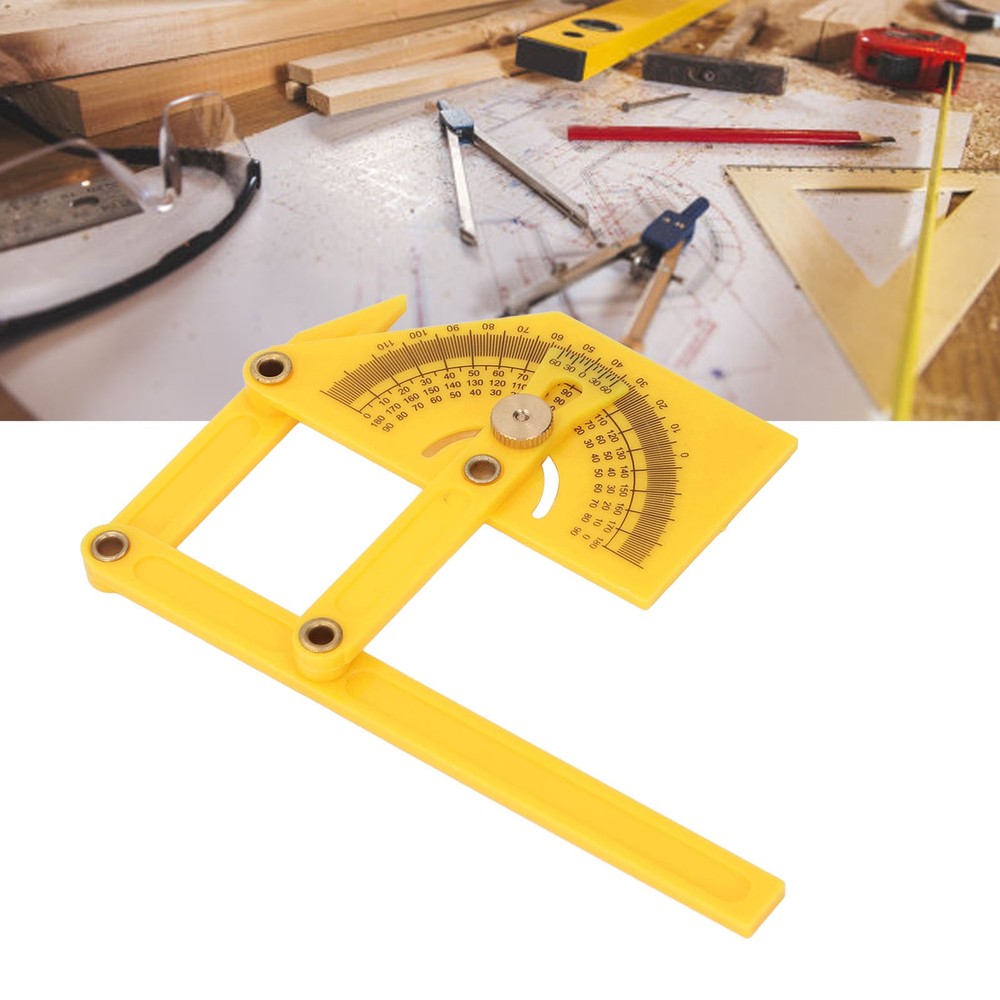 0-180 Degree Plastic Protractor Angle Finder Woodworking Measuring Tool