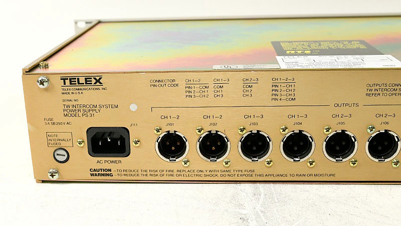 RTS Telex PS31 TW Intercom System Power Supply PS-31