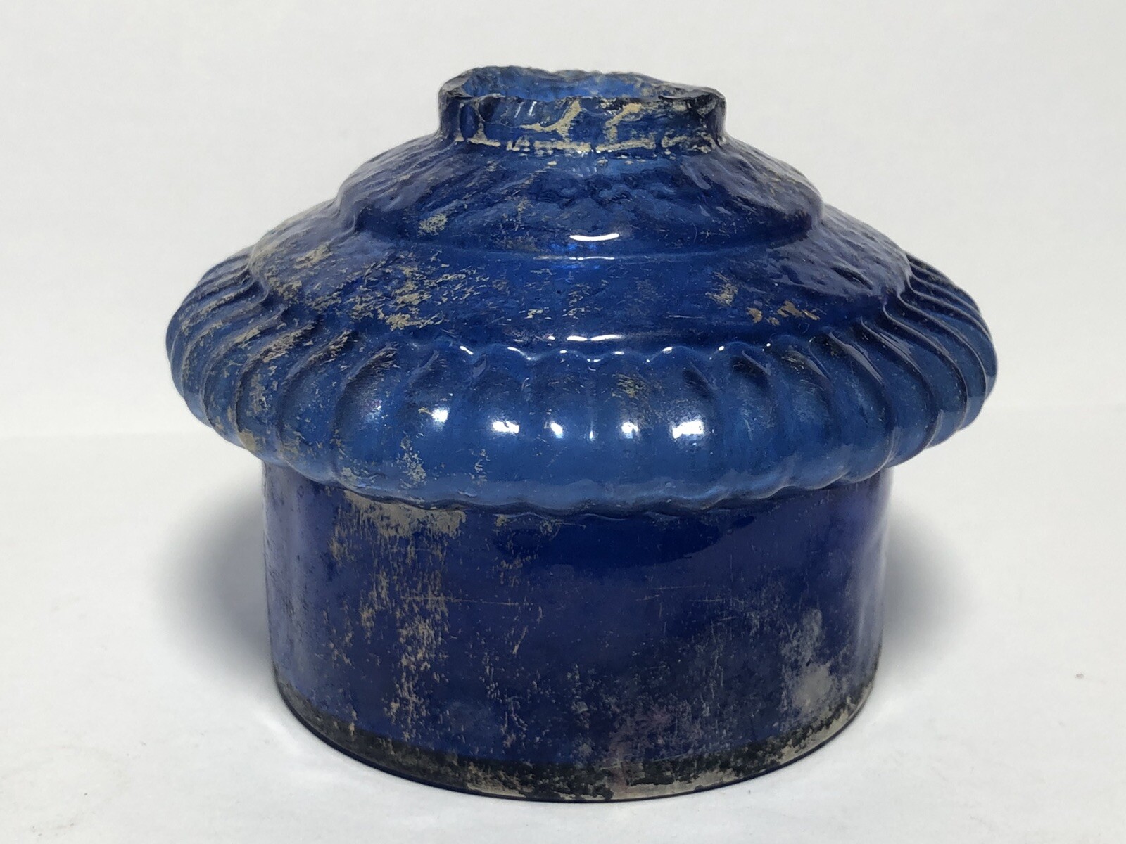 Old Antique Inkwell from the 1800s. Ink Well Glass. Very rare