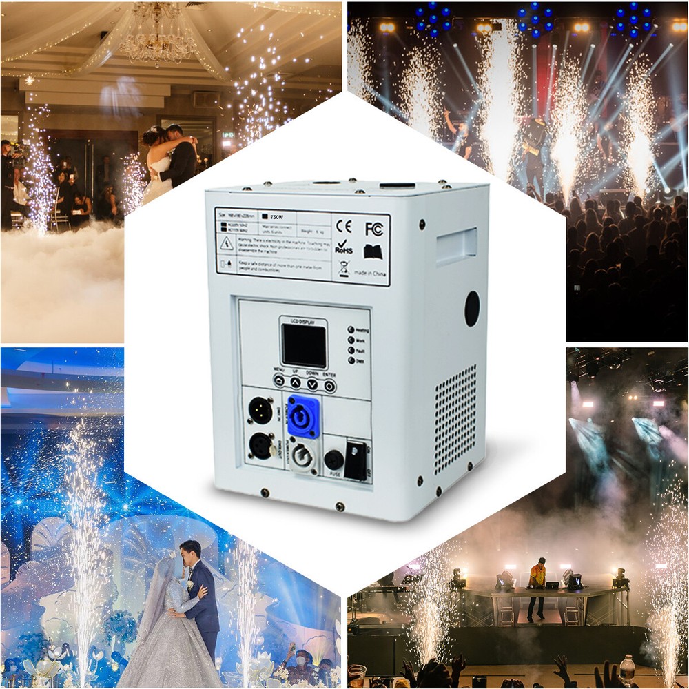 2 Packs 750W Cold Spark Machine Stage Effect Firework Machine DJ Event Wedding