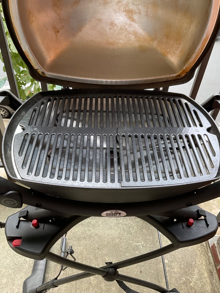 weber large electric grill with cart