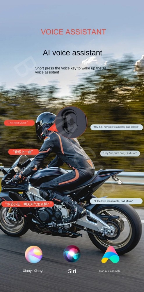 Motorcycle Helmet Headset Wireless Bluetooth Headphone Speaker Hands-Free Kit