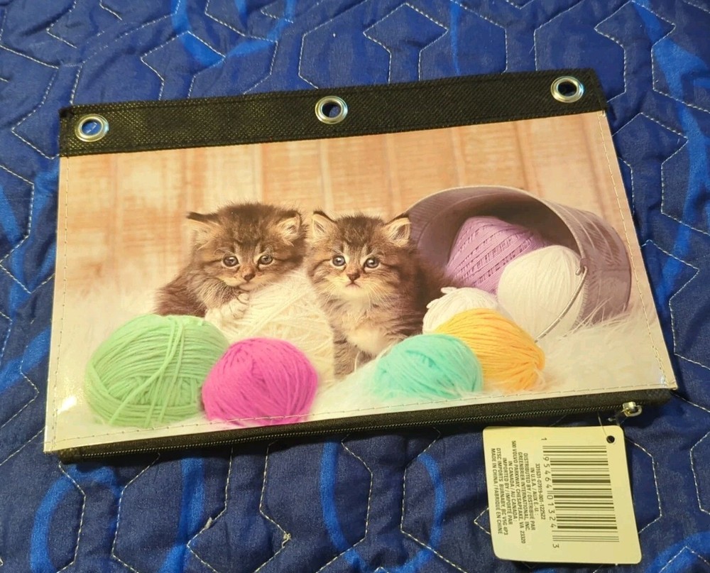 Binder Pouch. Cute Kittens