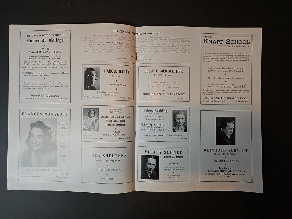 The Philadelphia Orchestra 48th Season 1947-48 Eugene Ormandy Playbill Program