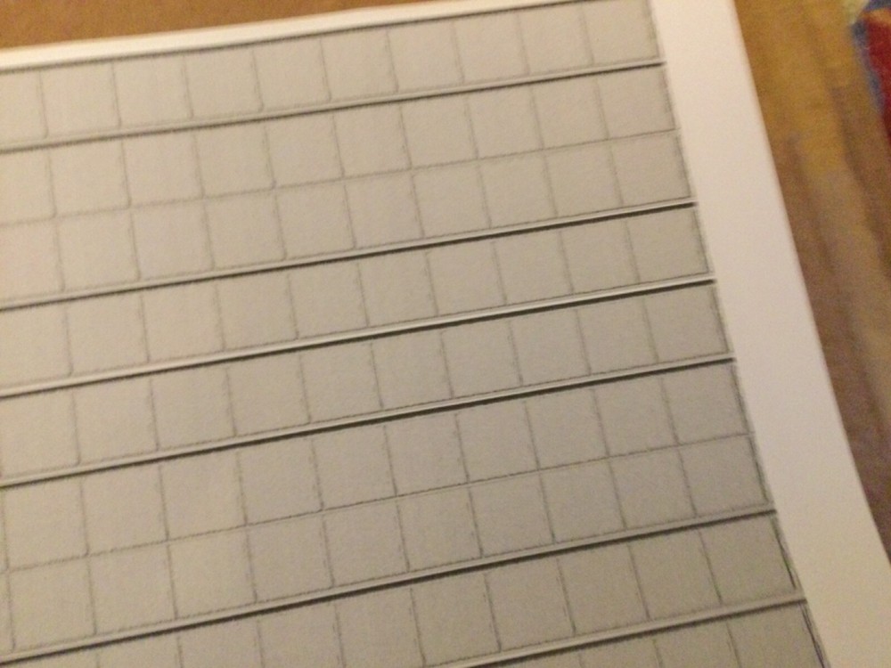 1/48 O scale 11" x 8” self adhesive cement sidewalk sheets. 4 sections per unit.