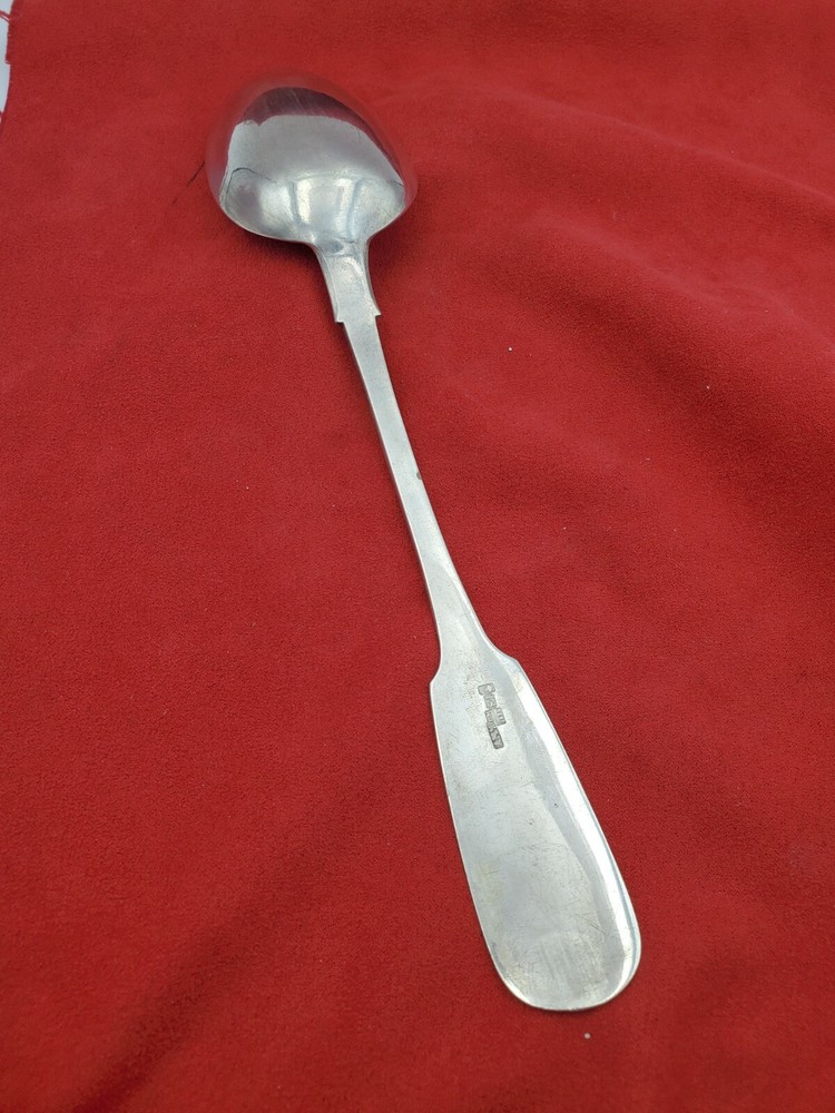 Russian 84 Silver Stuffing or Platter Spoon from 1875 Fiddle Pattern #11171