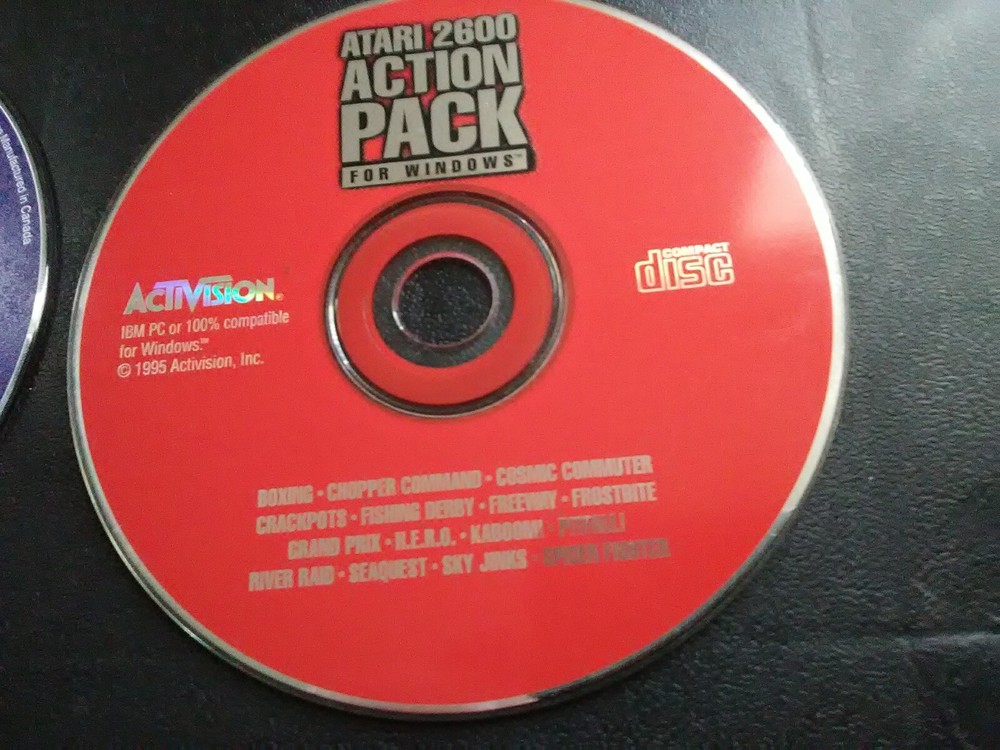 4 -PC game discs, windows. Lego Creator, Sonic 3D Blast, Atari 2600 Action pack.