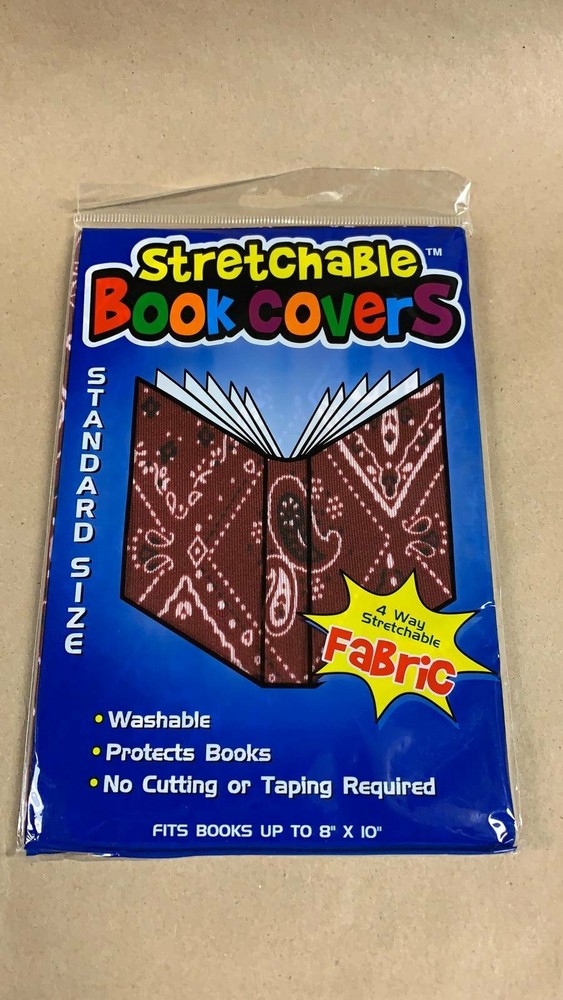 Multiple Assorted Prints 8inch X 10inch Stretchable Fabric Book Covers