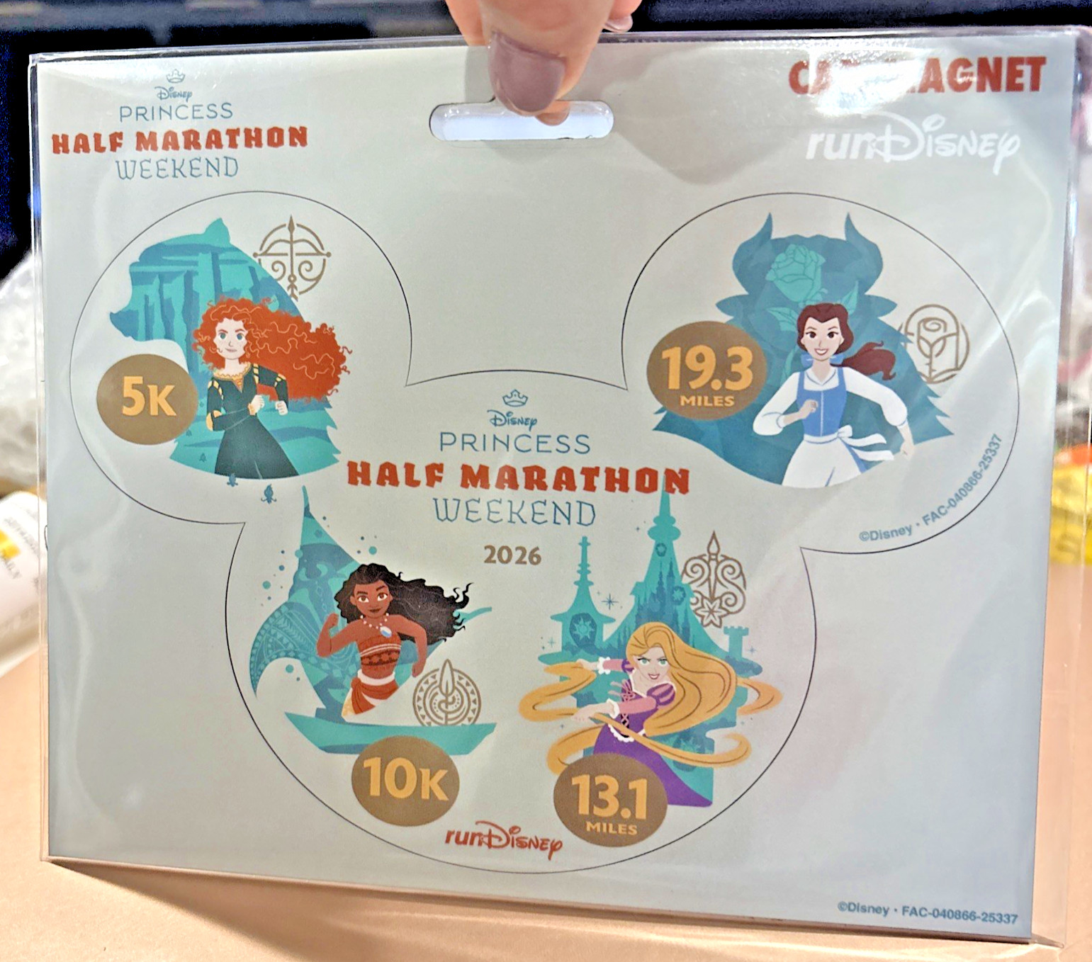 2026 runDisney Disney Princess Half Marathon Weekend Princess Car Magnet NEW