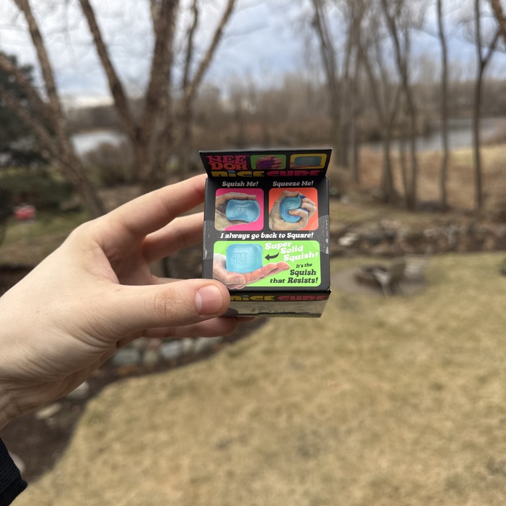 Nee Doh Nice Cube - Super Solid Squish! (Blue) VIRAL