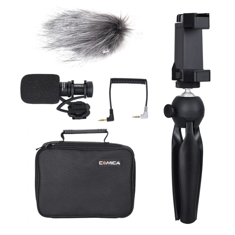 CoMica - On-Camera Directional Mic w/ Phone Holder