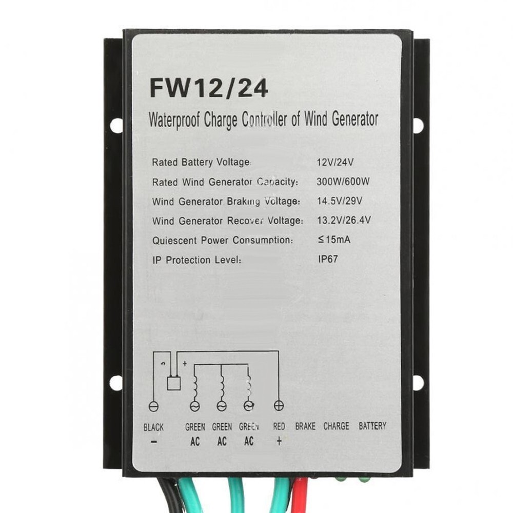 Wind Turbine Charge Controller Solar Wind Hybrid Controller 600W 12v 24v 48v