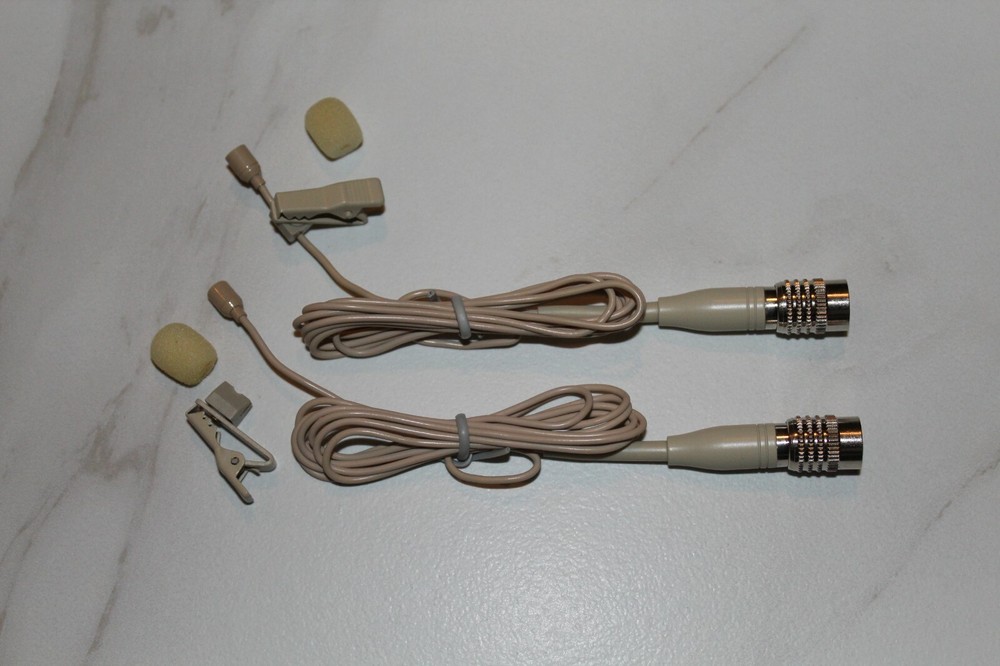 2 x Lavalier Lapel Microphones for Audio-Technica Wireless Transmitters *NEW*