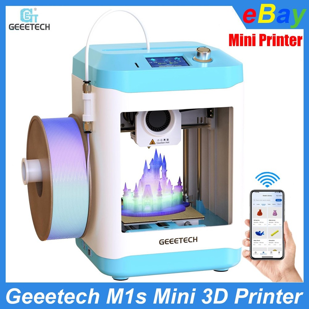 Geeetech M1s Mini 3D Printer Mini Size WiFi 3D Printer App Control Gift for kids