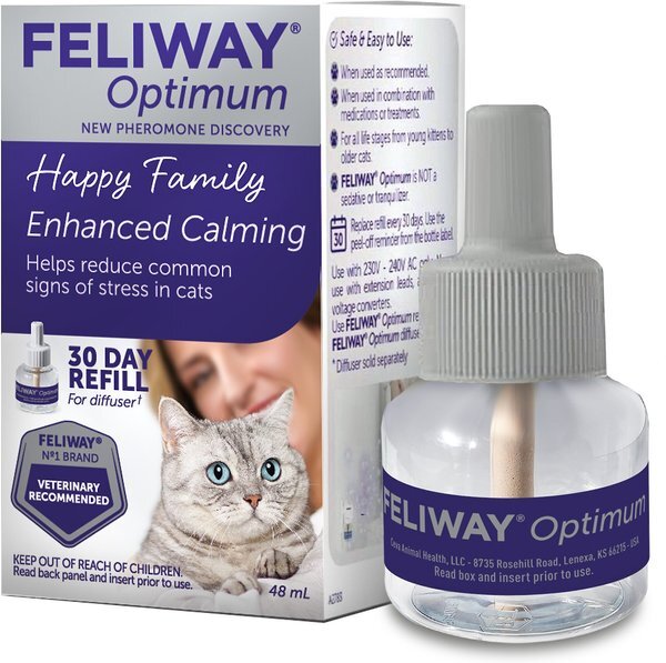 TWO BOTTLES Feliway Optimum 30 Day Diffuser Refill 48 ml   Two bottles