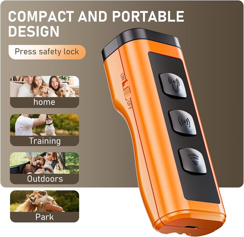 Effective Dog Behavior Correction - Rechargeable Ultrasonic Bark Control Device
