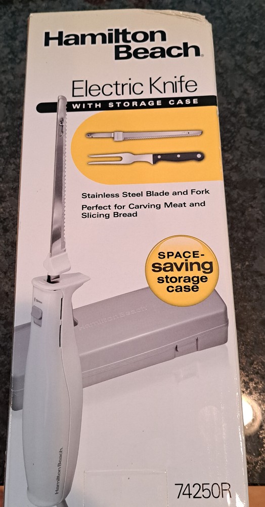 Hamilton Beach Electric Knife with Case - White