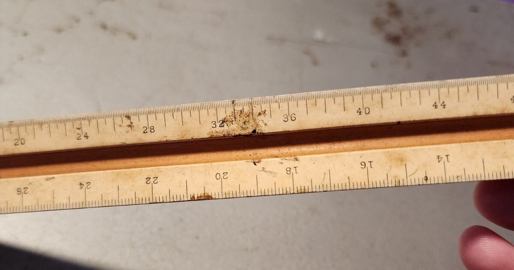 Vintage Keuffel & Esser Paragon 1631P Triangular Scale Drafting Ruler