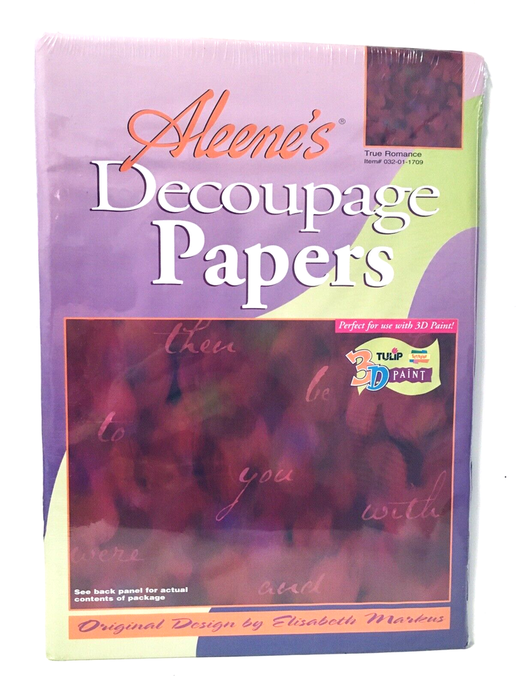 Aleene's Decoupage Papers - 6 Design Packs - E. Markus