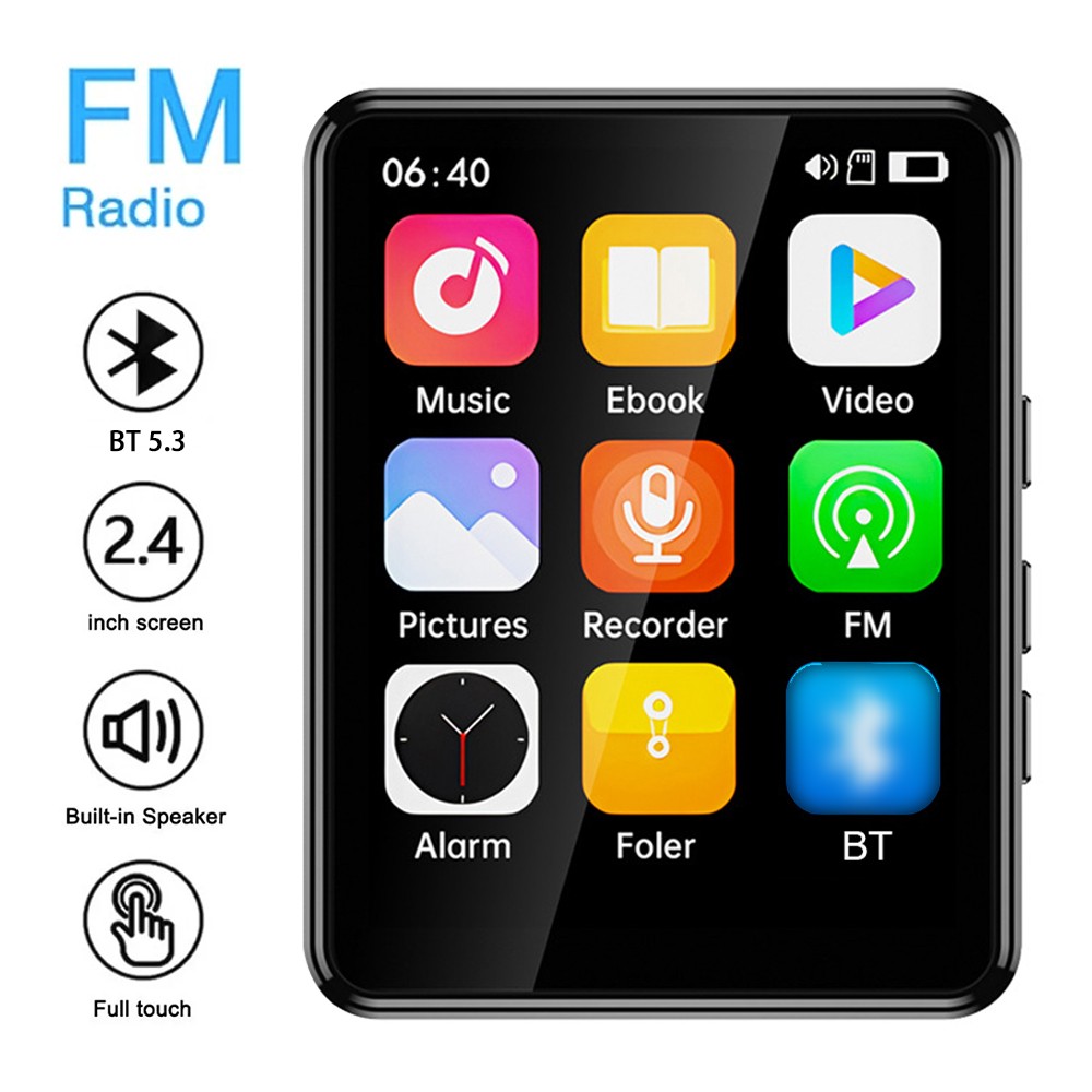 2.4 Inch Touch Screen MP3 Player With BT Speaker For E-book Reading FCSV