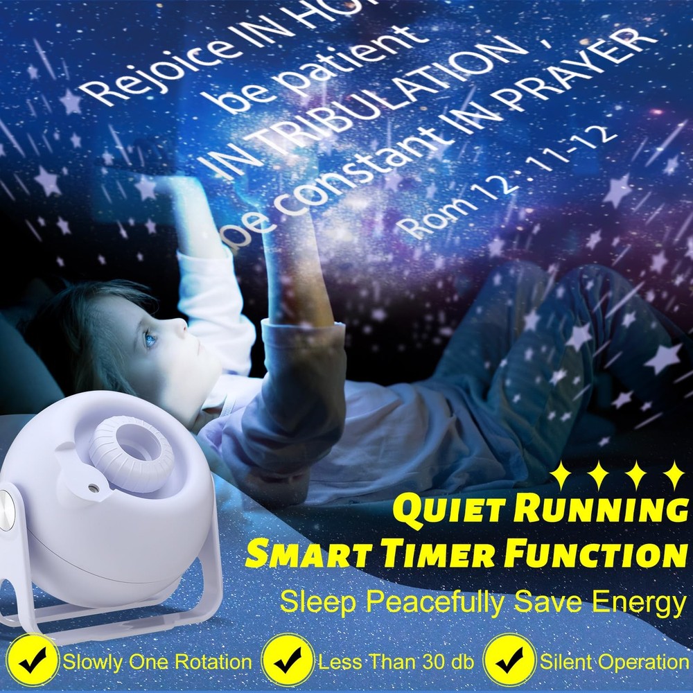 Aurelema Bible Verses Projector Galaxy Includes 12 White