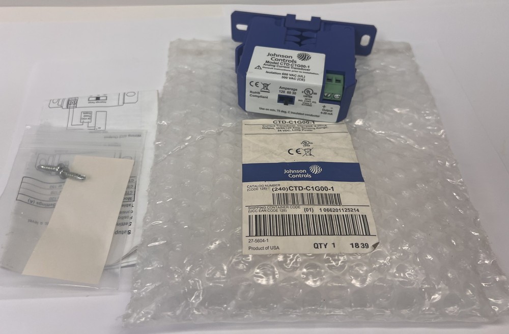 JOHNSON CONTROLS CTD-C1G00-1 Current Transducer -New