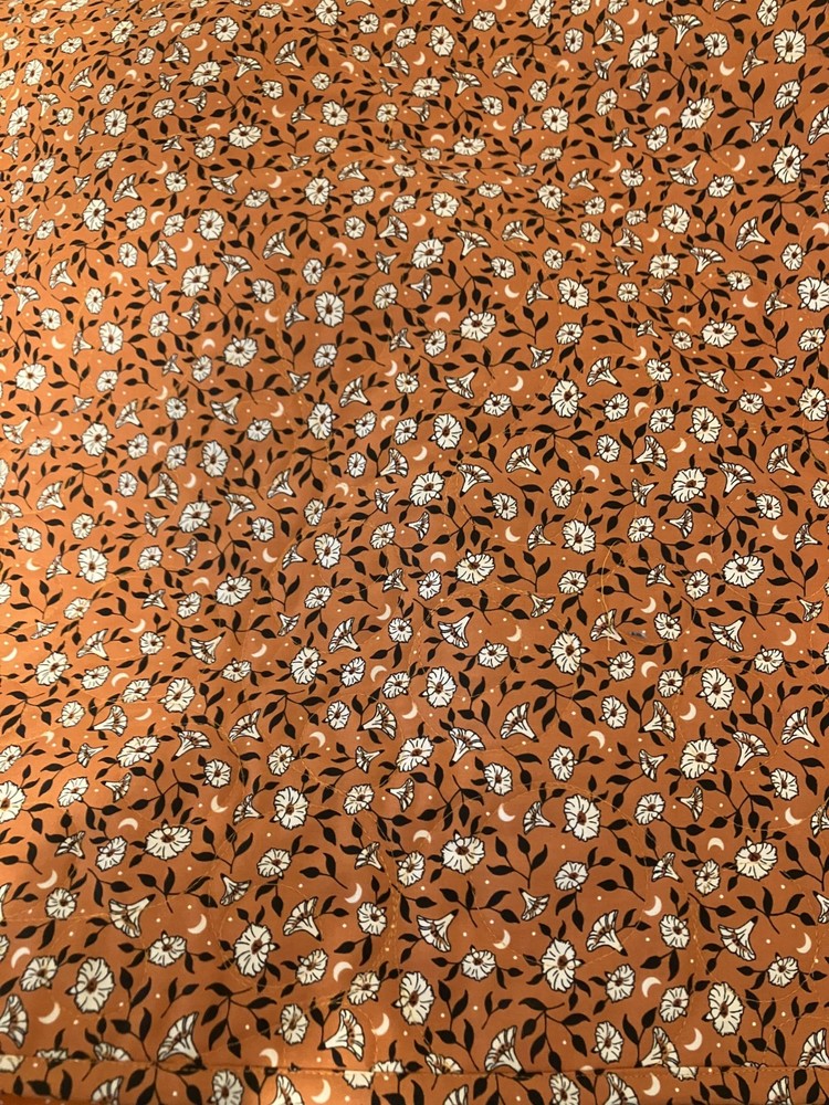 Orange & Black QUILT patchwork, Queen/ King size 91" X 102"