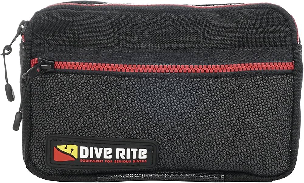 Dive Rite Pocket Bellows Horizontal 2 Zip DC Sidemount Harness Pouch