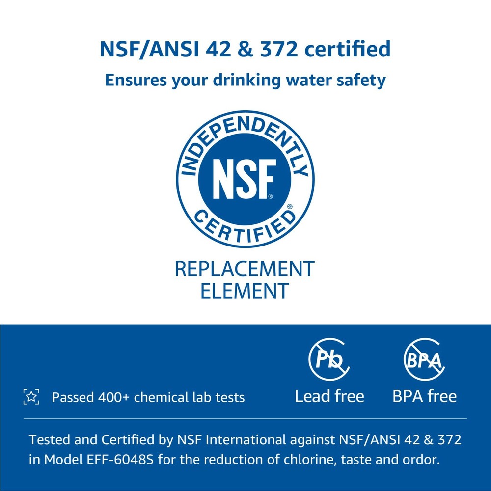 Waterdrop XWF NSF Certified Refrigerator Water Filter,Replacement for GE®,2 pack