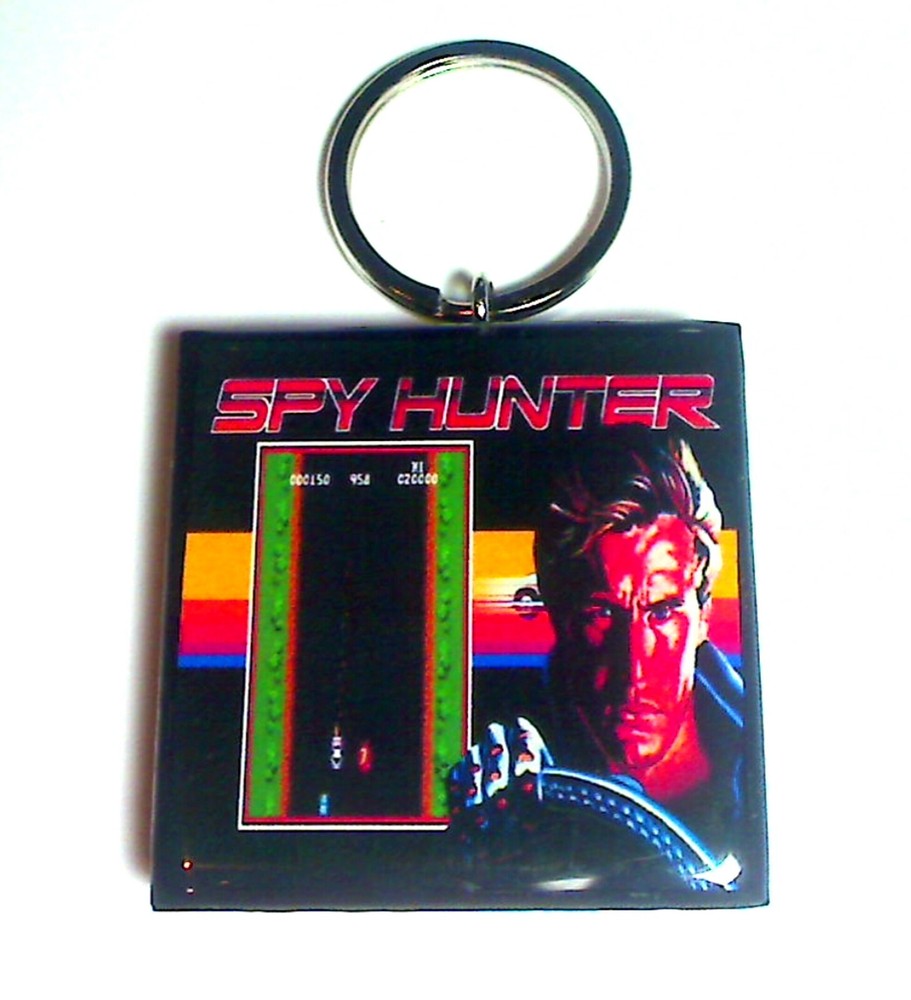 Spy Hunter  Arcade Coin Door accessory Keychain